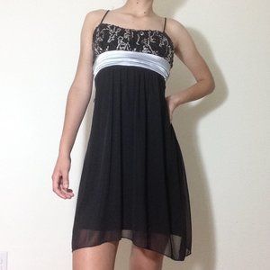 Sparkly Black Sequined Semi-Formal Dress